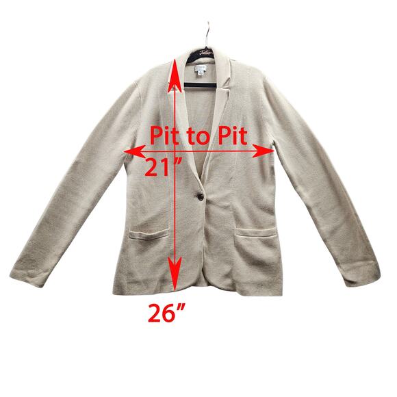 Re-imagined by J Crew Sweater Jacket Size S Cream Color Classic Professional - Picture 8 of 11